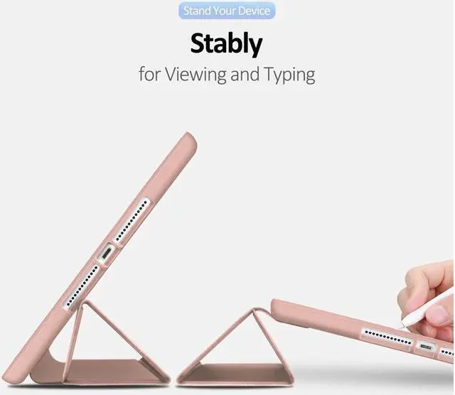 Alt view image 5 of 7 - BONAEVER For iPad 10.2 2021 2020 2019 Case Slim Smart Case Cover for iPad 7th 8th 9th Generation 10.2 inch with Pencil Holder Auto Sleep Wake Smart Stand Soft TPU Protective Back Cover