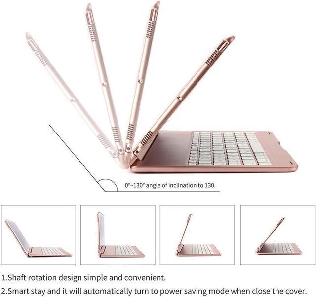 Alt view image 4 of 7 - BONAEVER For iPad Air 2019 3rd Generation 10.5" / iPad Pro 10.5" 2017 Keyboard Case Protective Smart Stand Cover with 7 Colors Backlit Wireless Bluetooth Keyboard