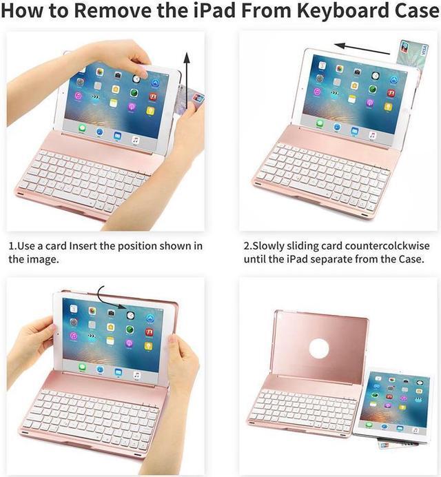 Alt view image 5 of 7 - BONAEVER For iPad Air 2019 3rd Generation 10.5" / iPad Pro 10.5" 2017 Keyboard Case Protective Smart Stand Cover with 7 Colors Backlit Wireless Bluetooth Keyboard