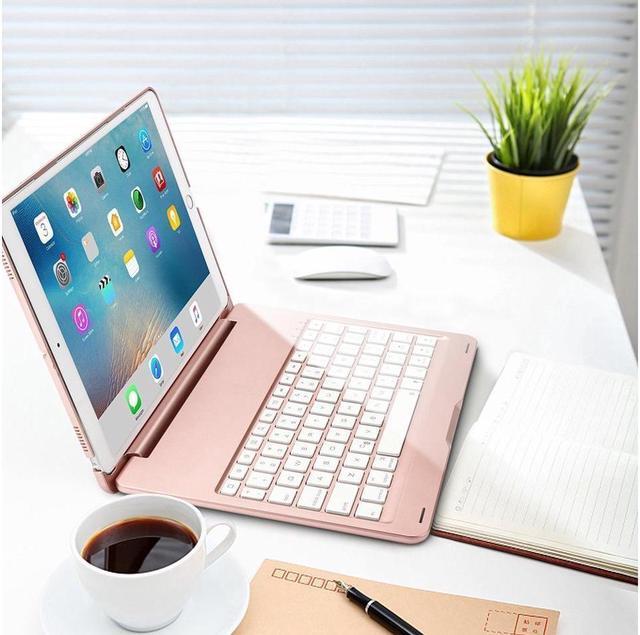 Alt view image 6 of 7 - BONAEVER For iPad Air 2019 3rd Generation 10.5" / iPad Pro 10.5" 2017 Keyboard Case Protective Smart Stand Cover with 7 Colors Backlit Wireless Bluetooth Keyboard