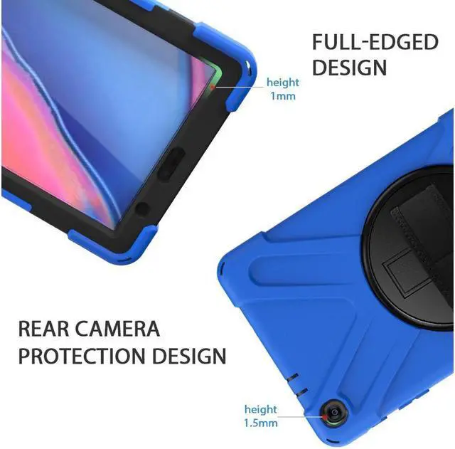 Alt view image 3 of 7 - BONAEVER For Galaxy Tab A 8.0 inch 2019 Case Model SM-T290 SM-T295 Shockproof Protective Cover with 360 Rotating Stand and & Shoulder Strap