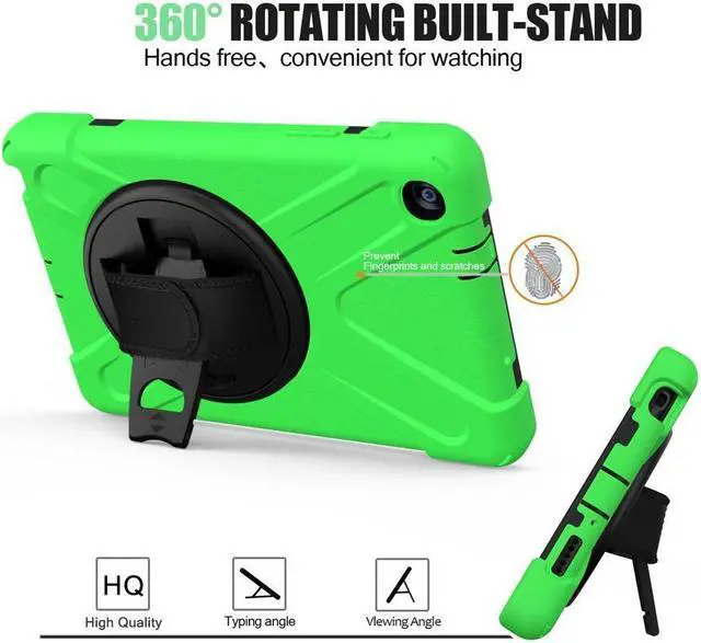 Alt view image 3 of 7 - BONAEVER For Galaxy Tab A 8.0 inch 2019 Case Model SM-T290 SM-T295 Shockproof Protective Cover with 360 Rotating Stand and & Shoulder Strap