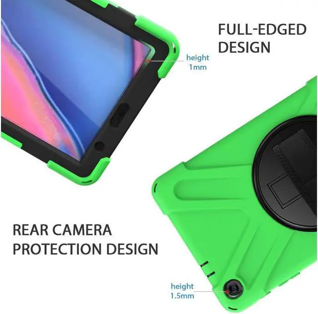 Alt view image 6 of 7 - BONAEVER For Galaxy Tab A 8.0 inch 2019 Case Model SM-T290 SM-T295 Shockproof Protective Cover with 360 Rotating Stand and & Shoulder Strap