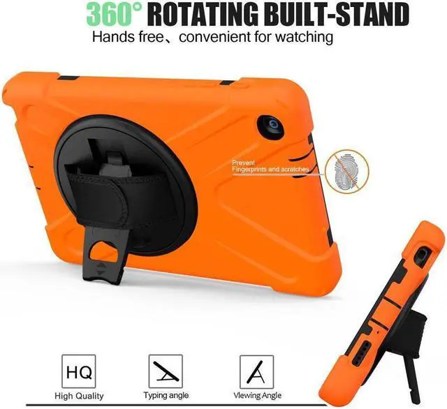 Alt view image 3 of 7 - BONAEVER For Galaxy Tab A 8.0 inch 2019 Case Model SM-T290 SM-T295 Shockproof Protective Cover with 360 Rotating Stand and & Shoulder Strap