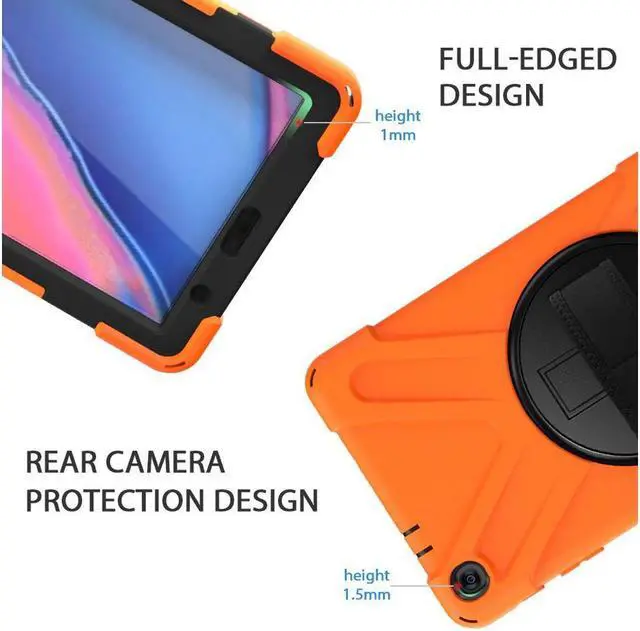 Alt view image 7 of 7 - BONAEVER For Galaxy Tab A 8.0 inch 2019 Case Model SM-T290 SM-T295 Shockproof Protective Cover with 360 Rotating Stand and & Shoulder Strap