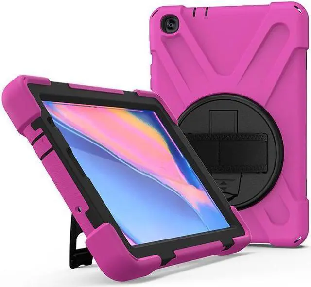 Alt view image 7 of 7 - BONAEVER For Galaxy Tab A 8.0 inch 2019 Case Model SM-T290 SM-T295 Shockproof Protective Cover with 360 Rotating Stand and & Shoulder Strap