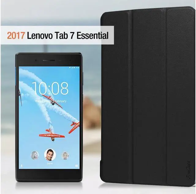 Alt view image 3 of 7 - BONAEVER Case For Lenovo Tab 7 Essential / Tab4 7 Essential - Ultra-Thin Cu Stander PU Leather Case Shell Hard Cover for Lenovo Tab 7 Essential TB-7304F TB-7304I TB-7304X