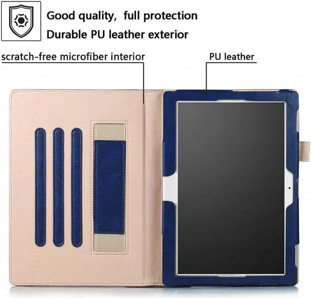 Alt view image 6 of 6 - BONAEVER Case for Lenovo Tab E10 TB-X104F / Lenovo Tab 4 10 / Tab 4 10 Plus 10 inch / Moto Tab TB-X704A Smart Folid Stand Cover with Multiple Viewing Angles Auto Wake / Sleep Function