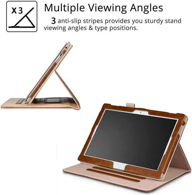 Alt view image 3 of 6 - BONAEVER Case for Lenovo Tab E10 TB-X104F / Lenovo Tab 4 10 / Tab 4 10 Plus 10 inch / Moto Tab TB-X704A Smart Folid Stand Cover with Multiple Viewing Angles Auto Wake / Sleep Function