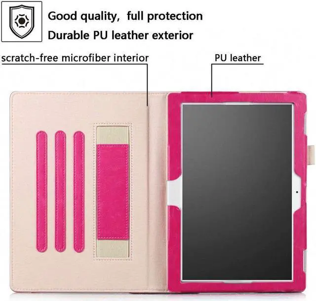Alt view image 4 of 7 - BONAEVER Case for Lenovo Tab E10 TB-X104F / Lenovo Tab 4 10 / Tab 4 10 Plus 10 inch / Moto Tab TB-X704A Smart Folid Stand Cover with Multiple Viewing Angles Auto Wake / Sleep Function