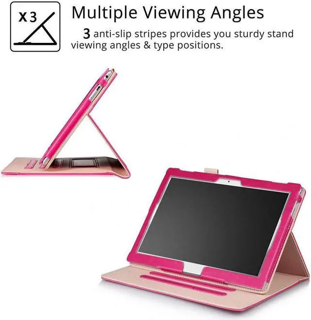 Alt view image 2 of 7 - BONAEVER Case for Lenovo Tab E10 TB-X104F / Lenovo Tab 4 10 / Tab 4 10 Plus 10 inch / Moto Tab TB-X704A Smart Folid Stand Cover with Multiple Viewing Angles Auto Wake / Sleep Function