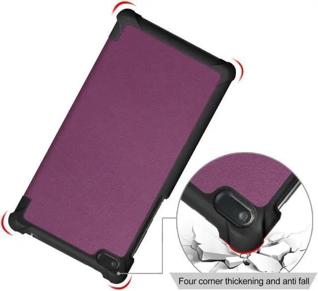 Alt view image 3 of 6 - BONAEVER Case For Lenovo Tab 7 / Tab 4 7 Ultra-Thin Cu Stander PU Leather Case Shell Hard Case Cover for Lenovo Tab 7 / Tab 4 7 TB-7504F TB-7504N TB-7504X