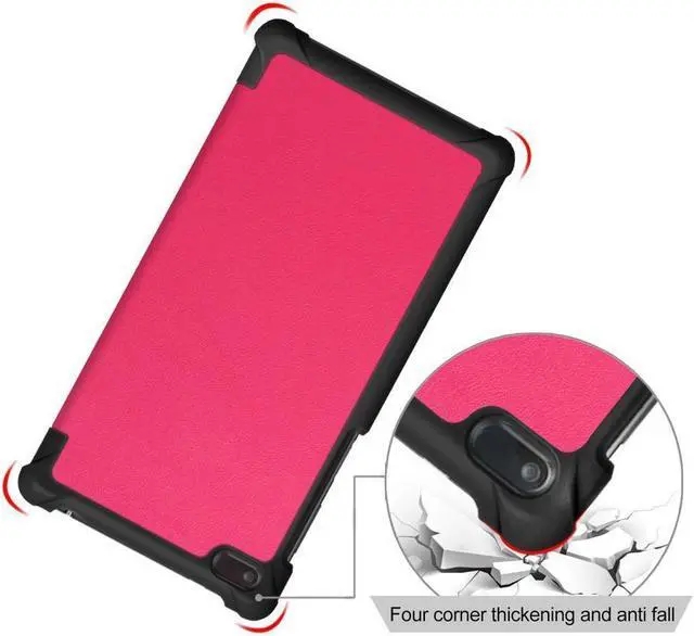 Alt view image 4 of 7 - BONAEVER Case For Lenovo Tab 7 / Tab 4 7 Ultra-Thin Cu Stander PU Leather Case Shell Hard Case Cover for Lenovo Tab 7 / Tab 4 7 TB-7504F TB-7504N TB-7504X