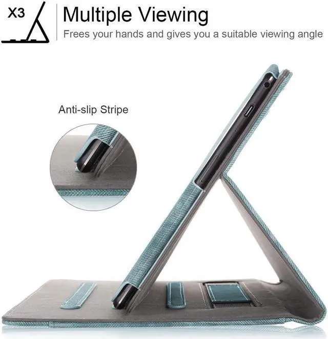 Alt view image 2 of 7 - BONAEVER Case for Lenovo Tab M10 / P10 Smart Folio Stand Cover For Lenovo Tab M10 X605F / P10 X705F 10.1 inch with Multiple Viewing Angles / Document Card Pocket