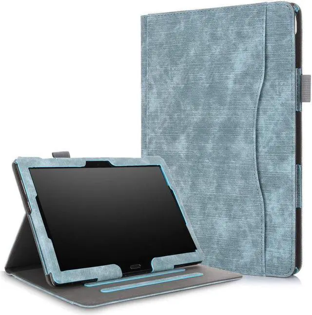 Main image of BONAEVER Case for Lenovo Tab M10 / P10 Smart Folio Stand Cover For Lenovo Tab M10 X605F / P10 X705F 10.1 inch with Multiple Viewing Angles / Document Card Pocket