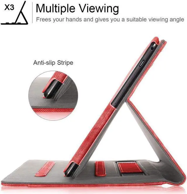 Alt view image 3 of 7 - BONAEVER Case for Lenovo Tab M10 / P10 Smart Folio Stand Cover For Lenovo Tab M10 X605F / P10 X705F 10.1 inch with Multiple Viewing Angles / Document Card Pocket