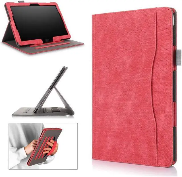 Alt view image 4 of 7 - BONAEVER Case for Lenovo Tab M10 / P10 Smart Folio Stand Cover For Lenovo Tab M10 X605F / P10 X705F 10.1 inch with Multiple Viewing Angles / Document Card Pocket