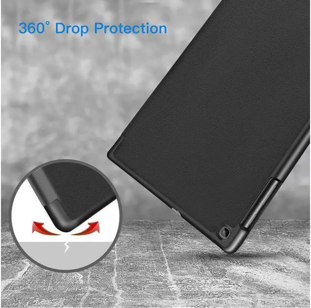 Alt view image 6 of 7 - BONAEVER Case for Samsung Galaxy Tab A 8.0 2019 Ultra Slim Trifold Stand Cover Case for Samsung Tab A with S Pen 8.0 Inch SM-P200 / SM-P205 2019 Release