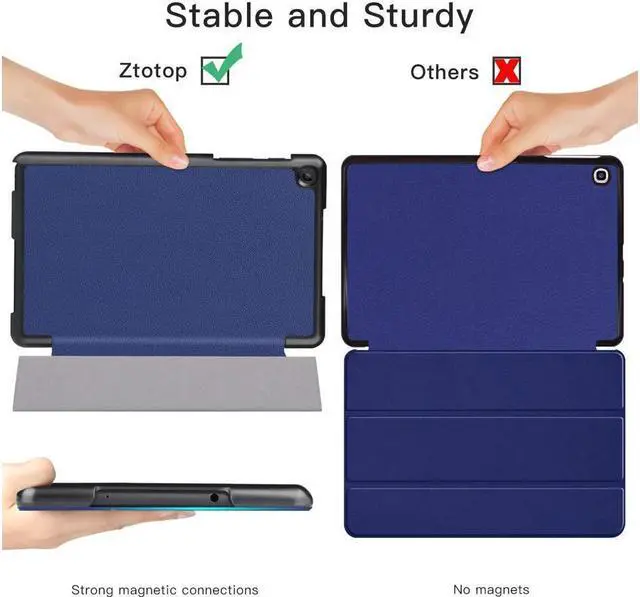 Alt view image 3 of 7 - BONAEVER Case for Samsung Galaxy Tab A 8.0 2019 Ultra Slim Trifold Stand Cover Case for Samsung Tab A with S Pen 8.0 Inch SM-P200 / SM-P205 2019 Release