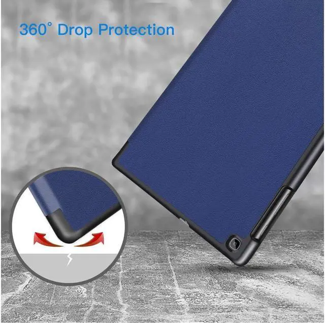 Alt view image 5 of 7 - BONAEVER Case for Samsung Galaxy Tab A 8.0 2019 Ultra Slim Trifold Stand Cover Case for Samsung Tab A with S Pen 8.0 Inch SM-P200 / SM-P205 2019 Release