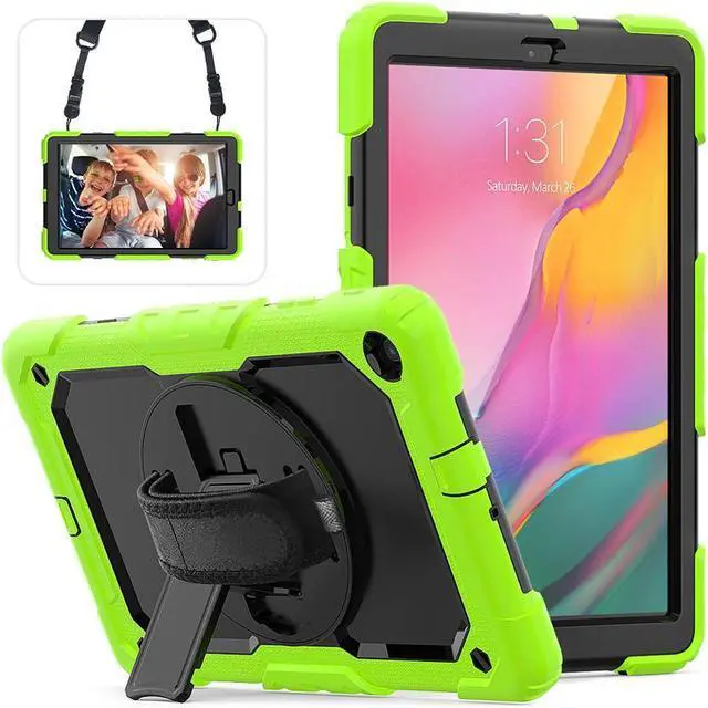 Main image of BONAEVER For Galaxy Tab A 10.1 Case with 360 Rotating Stand Shoulder Strap Shockproof Cover with Pencil Holder & Screen Protector for Galaxy Tab A 10.1 SM-T510 T515