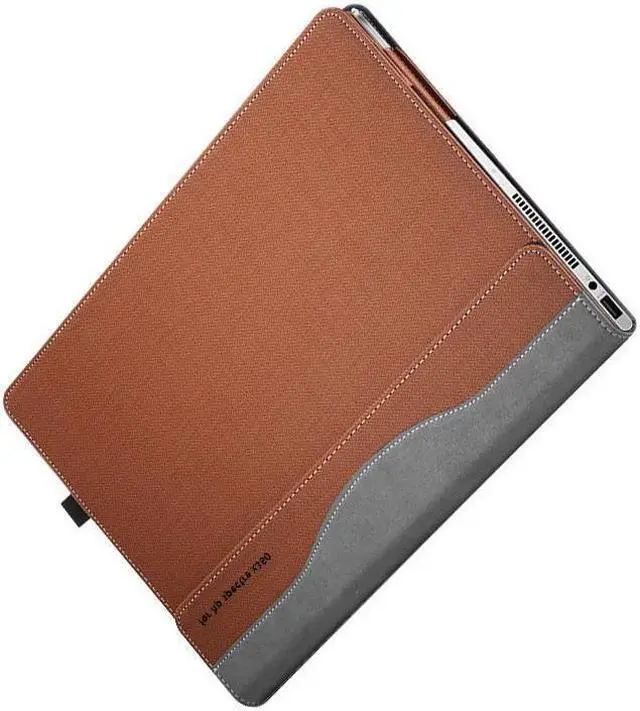 Alt view image 3 of 3 - BONAEVER for Hp Spectre X360 13.3 Inch Case PU Leather Folio Stand Cover Protective Hard Cover for Hp Spectre x360 13.3 2 in 1 Laptop Sleeve
