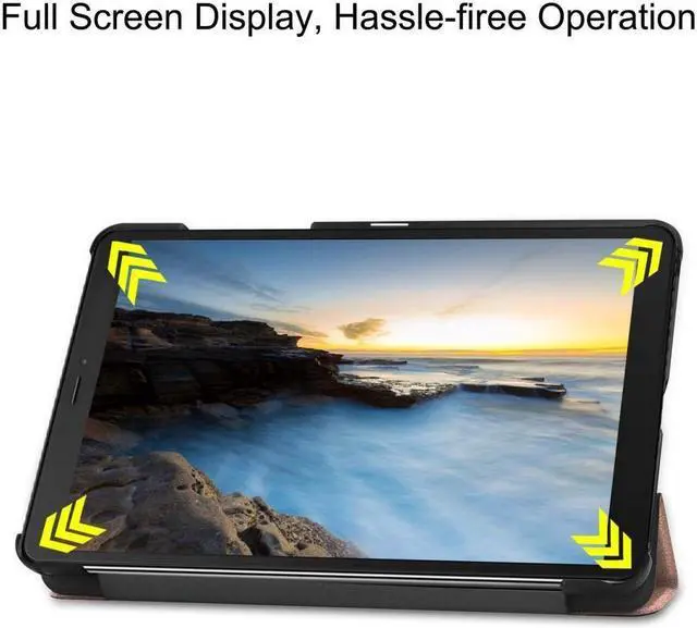Alt view image 7 of 7 - BONAEVER For Samsung Galaxy Tab A 8.0 2019 Case SM-T290 / T295 / T297 Shockproof Folio Stand Cover PU Leather Hol Stander Protective Case with Stand and