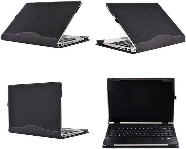 Alt view image 5 of 7 - BONAEVER Case For Hp 2019 Pavilion 14" Laptop Sleeve Cover For Hp Pavilion X360 Convertible 14 Inch PU Leather Protective Notebook Case