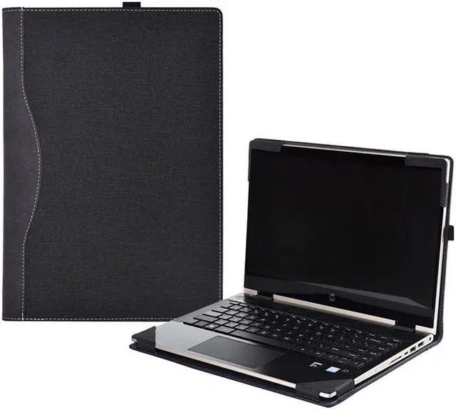 Alt view image 3 of 7 - BONAEVER Case For Hp 2019 Pavilion 14" Laptop Sleeve Cover For Hp Pavilion X360 Convertible 14 Inch PU Leather Protective Notebook Case