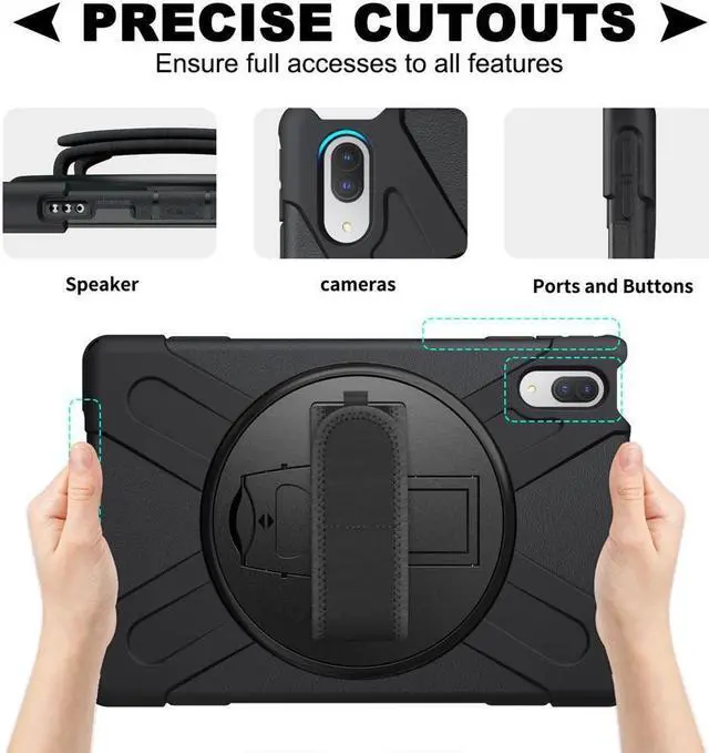 Alt view image 3 of 7 - BONAEVER Case for Lenovo Tab P11 Pro 11.5 inch 2020 Model TB-J706F TB-J706L Protective Cover with 360 Swivel Stand and le H & Shoulder Strap