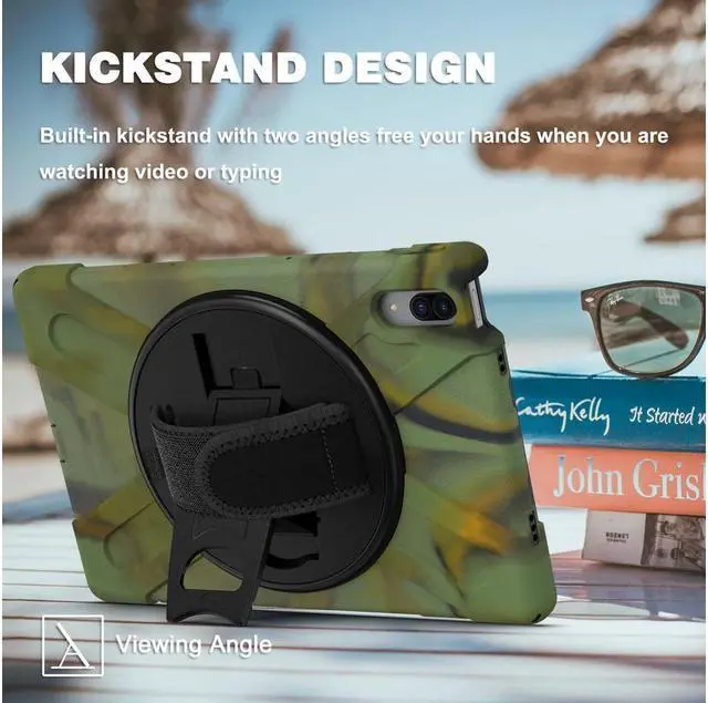 Alt view image 4 of 6 - BONAEVER Case for Lenovo Tab P11 Pro 11.5 inch 2020 Model TB-J706F TB-J706L Protective Cover with 360 Swivel Stand and le H & Shoulder Strap