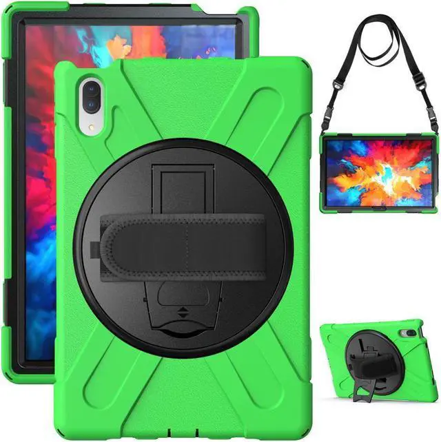 Alt view image 7 of 7 - BONAEVER Case for Lenovo Tab P11 Pro 11.5 inch 2020 Model TB-J706F TB-J706L Protective Cover with 360 Swivel Stand and le H & Shoulder Strap