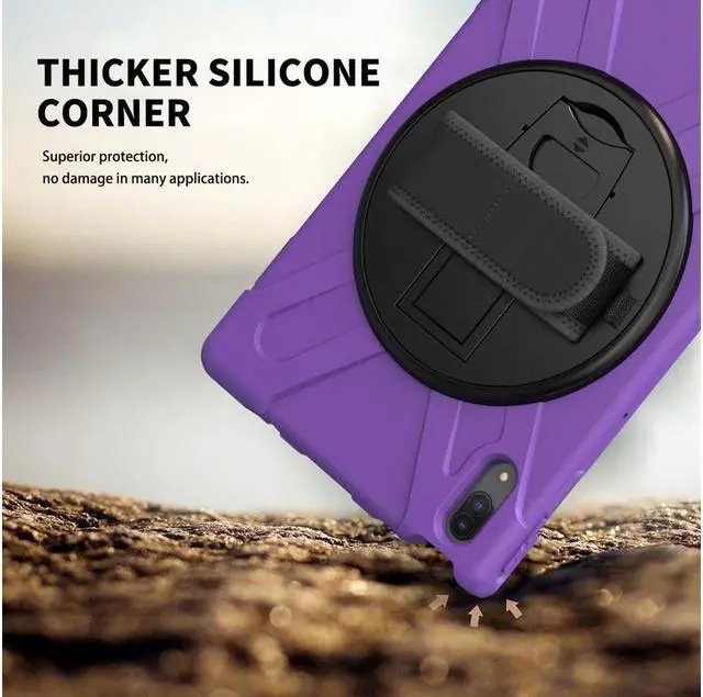Alt view image 5 of 7 - BONAEVER Case for Lenovo Tab P11 Pro 11.5 inch 2020 Model TB-J706F TB-J706L Protective Cover with 360 Swivel Stand and le H & Shoulder Strap