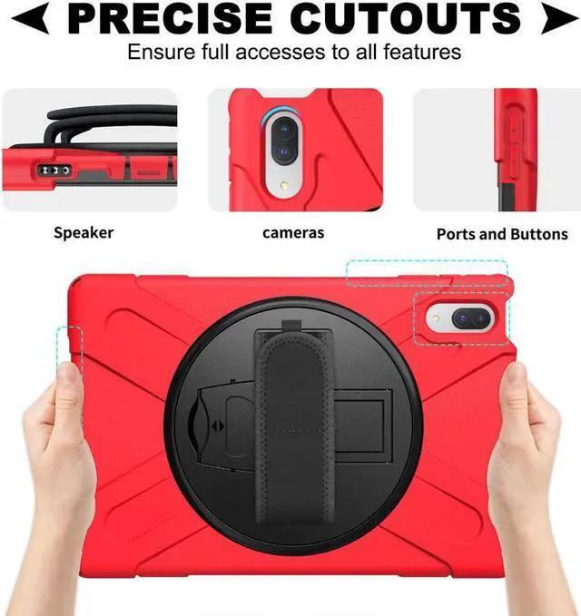 Alt view image 6 of 7 - BONAEVER Case for Lenovo Tab P11 Pro 11.5 inch 2020 Model TB-J706F TB-J706L Protective Cover with 360 Swivel Stand and le H & Shoulder Strap