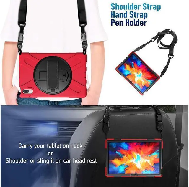 Alt view image 2 of 7 - BONAEVER Case for Lenovo Tab P11 Pro 11.5 inch 2020 Model TB-J706F TB-J706L Protective Cover with 360 Swivel Stand and le H & Shoulder Strap