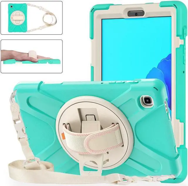 Main image of BONAEVER For Galaxy Tab A7 Lite 8.7 inch Case Model SM-T220 T225 T227 Shockproof Cover with Adjustable Hand Strap Carrying Shoulder Strap Stand and