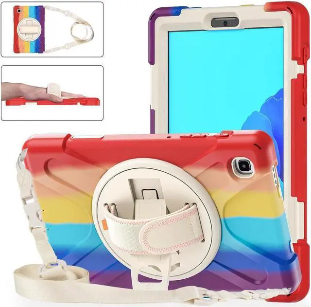Main image of BONAEVER For Galaxy Tab A7 Lite 8.7 inch Case Model SM-T220 T225 T227 Shockproof Cover with Adjustable Hand Strap Carrying Shoulder Strap Stand and