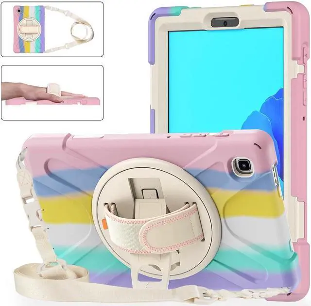 Main image of BONAEVER For Galaxy Tab A7 Lite 8.7 inch Case Model SM-T220 T225 T227 Shockproof Cover with Adjustable Hand Strap Carrying Shoulder Strap Stand and