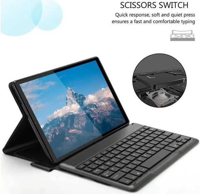 Alt view image 7 of 7 - BONAEVER Backlit Bluetooth Keyboard Case for Lenovo Tab M10 Plus 3rd Gen 10.6 Inch 2022 with Pencil Holder Wireless Keyboard Cover