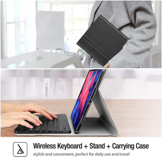 Alt view image 6 of 7 - BONAEVER Wireless Keyboard Case for Lenovo Tab M10 Plus 3rd Generation 10.6 inch 2022 Smart Stand Cover