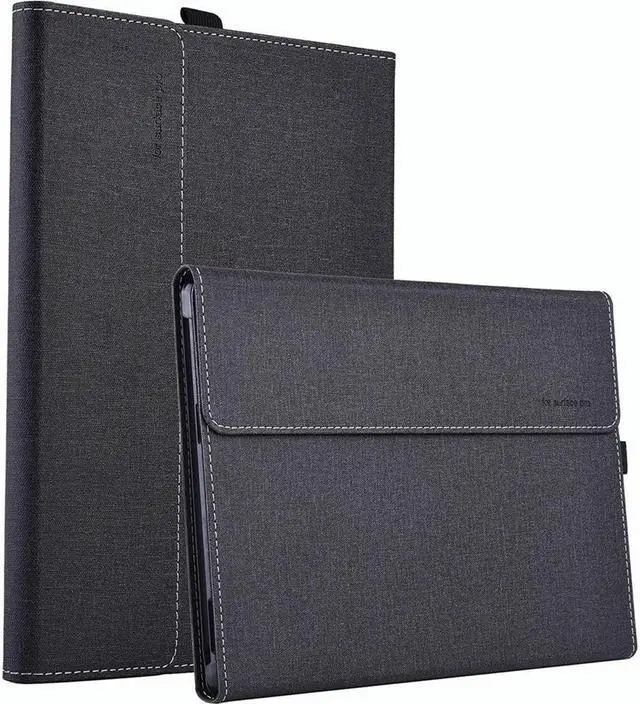Main image of BONAEVER Case for 13 Inch Microsoft Surface Pro 9 2022 / Surface Pro 8 2021 - Multiple Angle Viewing PU Leather Business Cover with Pencil Holder