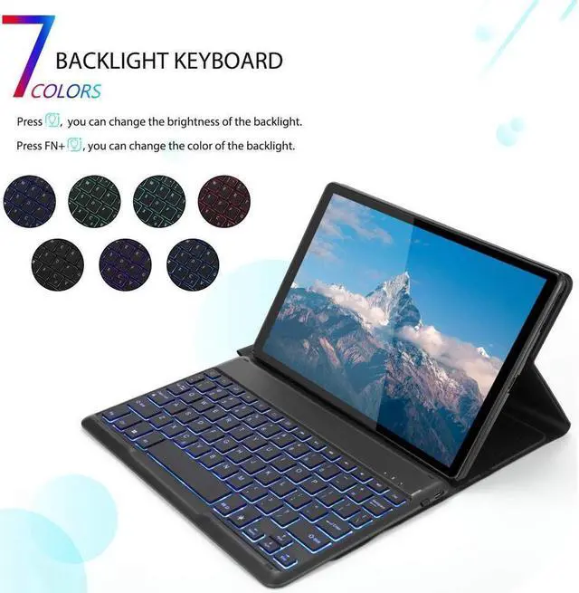 Alt view image 3 of 7 - BONAEVER Backlit Bluetooth Keyboard Case for Lenovo Tab M10 Plus 3rd Gen 10.6 Inch 2022 with Pencil Holder Wireless Keyboard Cover