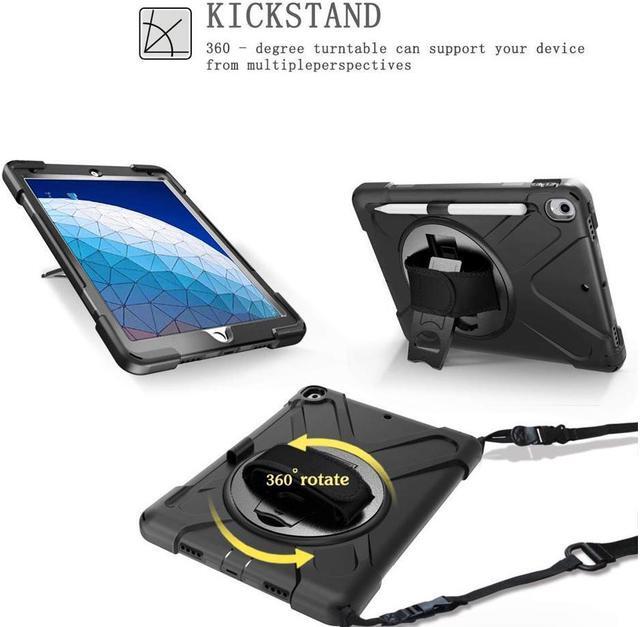 Alt view image 3 of 7 - BONAEVER For iPad Air 3 (3rd Generation) 10.5 inch 2019 Case iPad Pro 10.5 inch 2017 Case - Protective Cover with Pencil Holder Stand and & Shoulder Strap