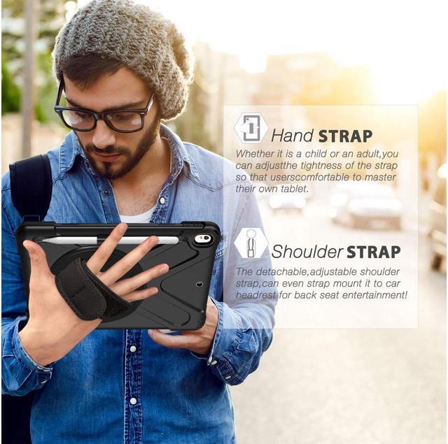 Alt view image 5 of 7 - BONAEVER For iPad Air 3 (3rd Generation) 10.5 inch 2019 Case iPad Pro 10.5 inch 2017 Case - Protective Cover with Pencil Holder Stand and & Shoulder Strap