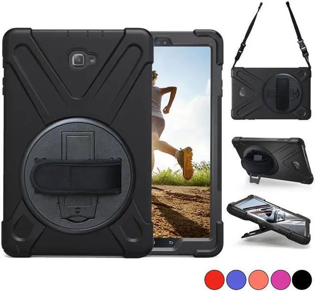 Main image of BONAEVER For Samsung Galaxy Tab A 10.1 Case 2016 Model SM-P580 SM-P585 (with S Pen Version) Shockproof Cover with Stand and Strap Shoulder Belt