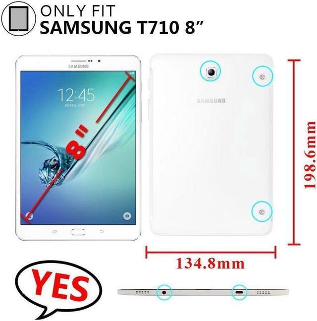 Alt view image 5 of 6 - BONAEVER For Samsung Galaxy Tab S2 8.0 inch 2015 Case Model SM-T710 SM-T713 SM-T715 Protective Cover with 360 Degree Swivel Stand and Strap Shoulder Strap