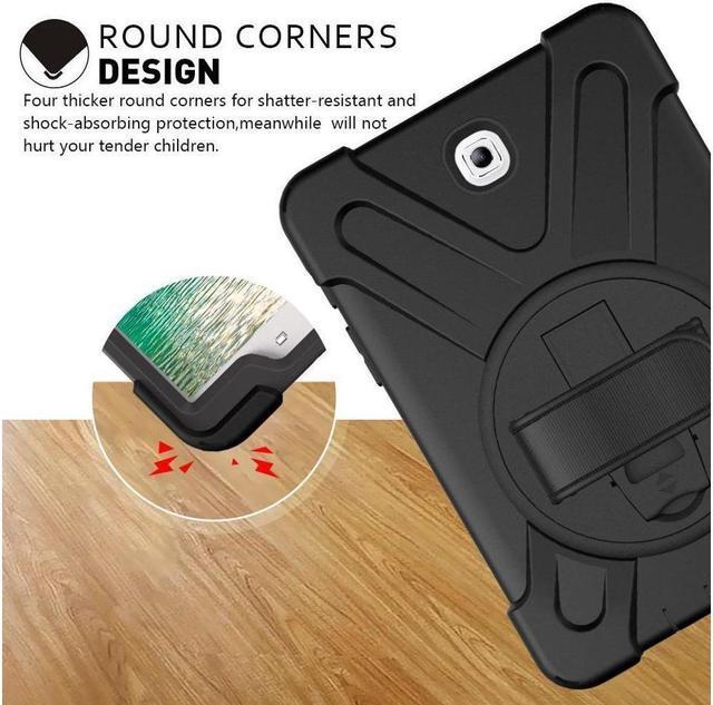 Alt view image 3 of 6 - BONAEVER For Samsung Galaxy Tab S2 8.0 inch 2015 Case Model SM-T710 SM-T713 SM-T715 Protective Cover with 360 Degree Swivel Stand and Strap Shoulder Strap