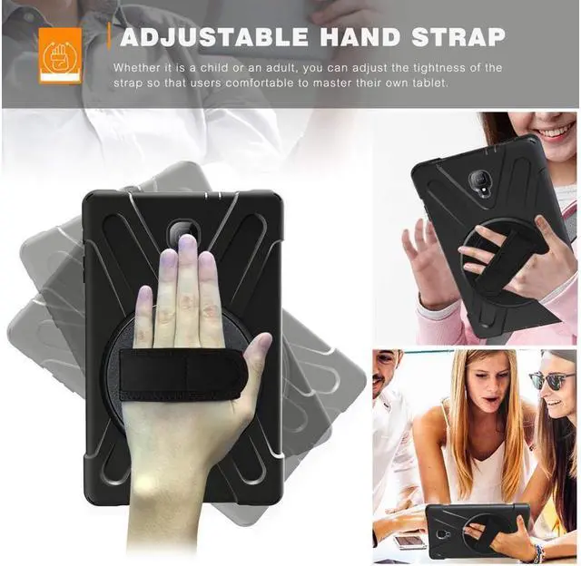 Alt view image 3 of 7 - BONAEVER For Samsung Galaxy Tab A 10.5 inch Case 2018 Model SM-T590 / SM-T595 / SM-T597 Shockproof Protective Cover with Stand and & Shoulder Strap