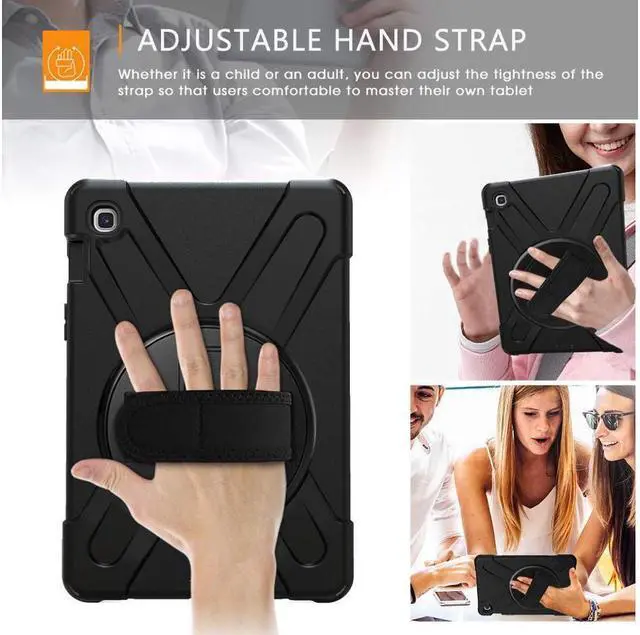 Alt view image 3 of 7 - BONAEVER For Samsung Galaxy Tab S5e 10.5 Inch 2019 SM-T720 T725 T727 Case Shockproof Cover with Hand Strap Stand and Shoulder Strap
