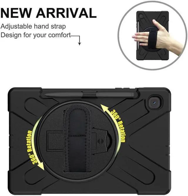 Alt view image 2 of 7 - BONAEVER Case for Samsung Galaxy Tab S6 Lite 10.4 inch 2020 2022 Model SM-P610 P613 P615 P619 Protective Cover with Pencil Stand and & Shoulder Strap